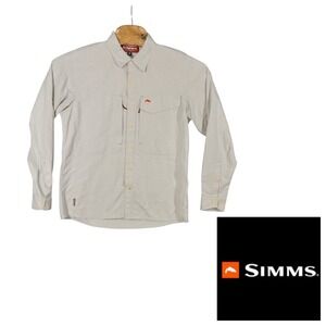 Simms Fishing Rip Stop Vented‎ Shirt Mens Medium Gorpcore Outdoor Performance